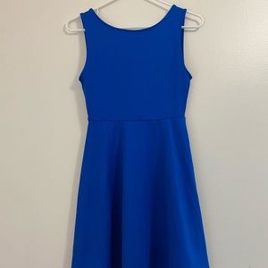 Blue crew neck dress